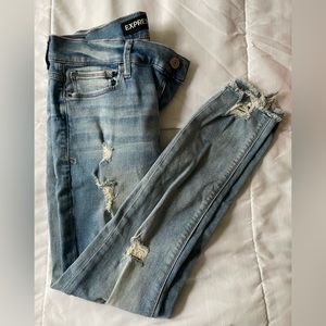 Express Ankle Jeans Distressed